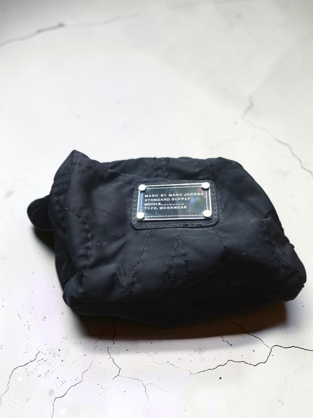 Marc By Marc Jacobs Black Quilted Nylon Key & Card Pouch